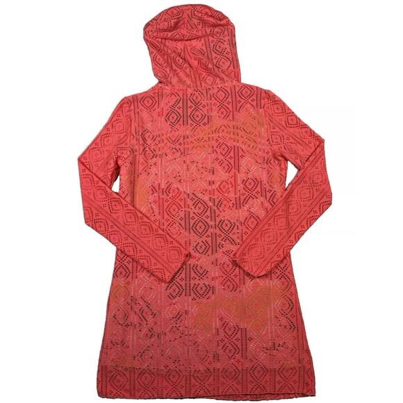 Title Nine Coral Orange Swim Coverup Sunbuster M Long Sleeve Pullover Rashguard - Picture 4 of 10